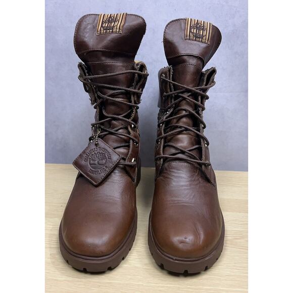 Vintage Timberland Checkers Pattern Women’s Boots Leather Size 6M 173281926 - Picture 3 of 10
